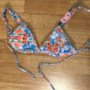 Colorful Patterned Bikini Top